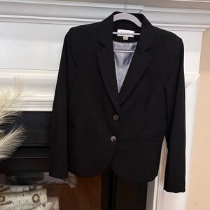 Calvin Klein Black Two-Button Blazer, front pockets
